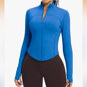 Blue Zip-Up Athletic Jacket